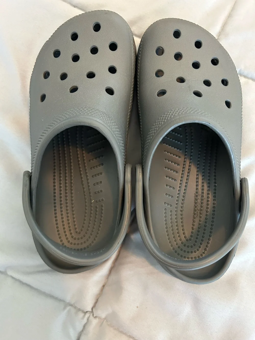 CROCS Men's Gray Classic Comfort Clog Men 5